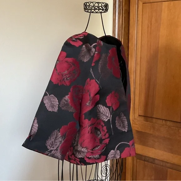 Monsoon Floral Black and Red Women's Jacket, 6 - Picture 3 of 5